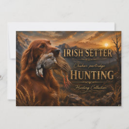 Irish Setter mit Chukar Rebhuhn ,Art Einladung