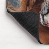 Irish Setter mit Chukar Rebhuhn ,Art Mousepad (Ecke)