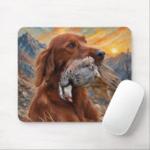 Irish Setter mit Chukar Rebhuhn ,Art Mousepad (Mit Mouse)