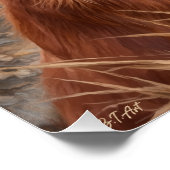 Irish Setter mit Chukar Rebhuhn ,Art Poster (Ecke)