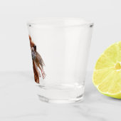 Irish Setter mit Chukar Rebhuhn ,Art Schnapsglas (Rechts)