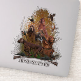 Irish Setter mit Fasan Aufkleber
