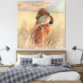Irish Setter mit Fasan Leinwanddruck (Insitu (Schlafzimmer))