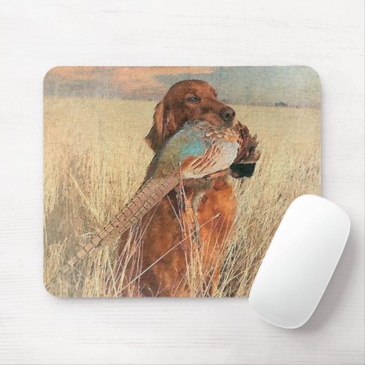 Irish Setter mit Fasan Mousepad (Mit Mouse)