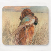 Irish Setter mit Fasan Mousepad (Vorne)