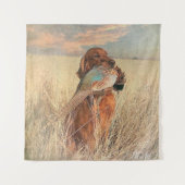 Irish Setter mit Fasan Wandteppich (Vorderseite)