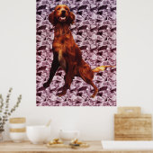 Irish Setter mit Lavendel Blume Pattern Poster (Küche)