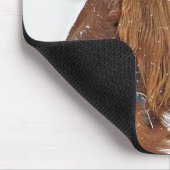 Irish Setter mit Schneeflocken Mousepad (Ecke)