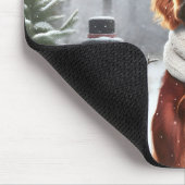 Irish Setter mit Snowman Mousepad (Ecke)