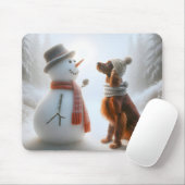 Irish Setter mit Snowman Mousepad (Mit Mouse)