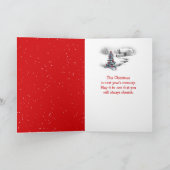 Irish Setter mit Weihnachtshut Karte (Innenseite)