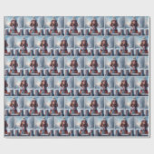 Irish Setter mit Winter Scarf und Hut Geschenkpapier (Flach)