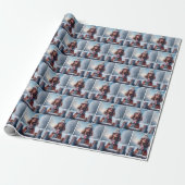 Irish Setter mit Winter Scarf und Hut Geschenkpapier (Ungerollt)