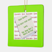Irish Setter Naughty Nice Keramikornament (Links)