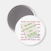 Irish Setter Naughty Nice Magnet (Vorderseite/Rückseite)