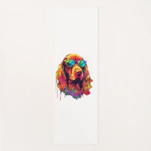 Irish Setter Neon Design Yogamatte