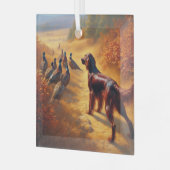 Irish Setter Ornament Aus Glas (Vorderseite links)