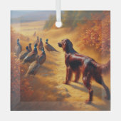 Irish Setter Ornament Aus Glas (Vorderseite)