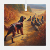 Irish Setter Ornament Aus Glas (Rückseite)