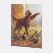 Irish Setter Ornament Aus Glas (Vorderseite links)