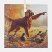 Irish Setter Ornament Aus Glas (Vorderseite)