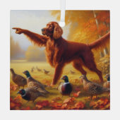 Irish Setter Ornament Aus Glas (Rückseite)