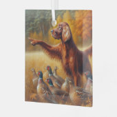 Irish Setter Ornament Aus Glas (Vorderseite links)