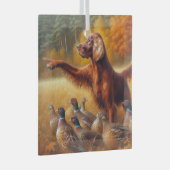 Irish Setter Ornament Aus Glas (Vorderseite Rechts)
