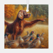 Irish Setter Ornament Aus Glas (Rückseite)