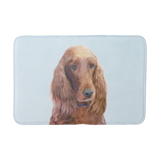 Irish Setter Painting - Niedliche Original Dog Art Badematte (Vorderseite)
