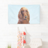 Irish Setter Painting - Niedliche Original Dog Art Banner (Insitu)