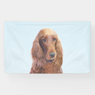 Irish Setter Painting - Niedliche Original Dog Art Banner