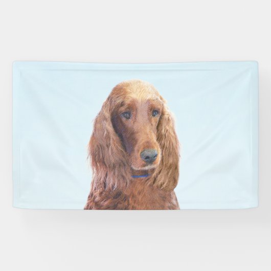 Irish Setter Painting - Niedliche Original Dog Art Banner (Horizontal)
