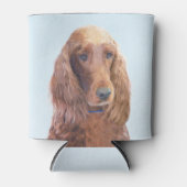 Irish Setter Painting - Niedliche Original Dog Art Dosenkühler (Vorderseite)