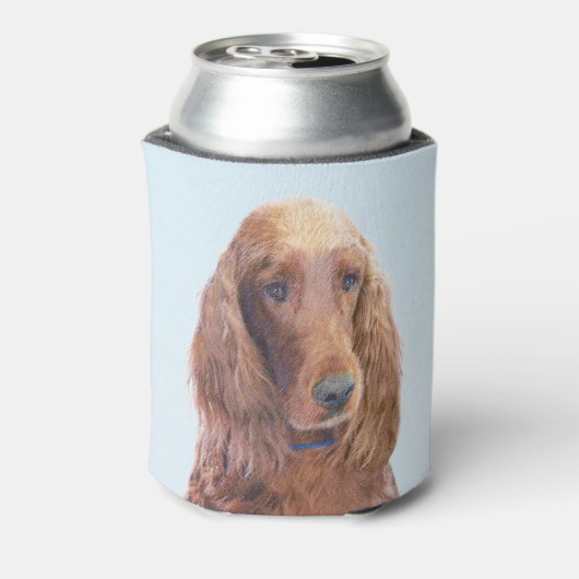 Irish Setter Painting - Niedliche Original Dog Art Dosenkühler (Kanne Rückseite)