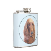 Irish Setter Painting - Niedliche Original Dog Art Flachmann (Rechts)