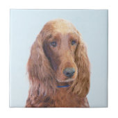 Irish Setter Painting - Niedliche Original Dog Art Fliese (Vorderseite)