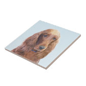 Irish Setter Painting - Niedliche Original Dog Art Fliese (Seite)