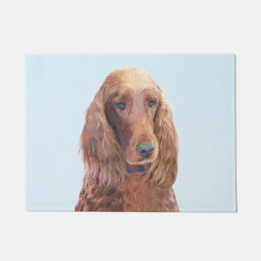 Irish Setter Painting - Niedliche Original Dog Art Fußmatte (Vorderseite)