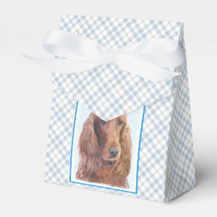 Irish Setter Painting - Niedliche Original Dog Art Geschenkschachtel