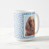 Irish Setter Painting - Niedliche Original Dog Art Kaffeetasse (VorderseiteRechts)