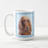 Irish Setter Painting - Niedliche Original Dog Art Kaffeetasse (Links)