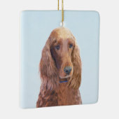 Irish Setter Painting - Niedliche Original Dog Art Keramikornament (Rechts)