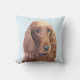 Irish Setter Painting - Niedliche Original Dog Art Kissen