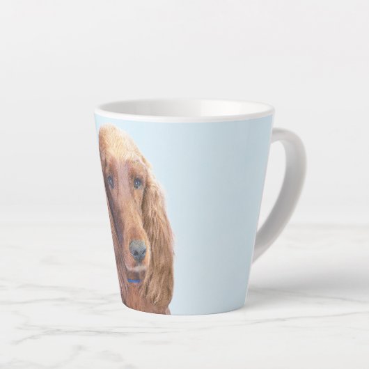 Irish Setter Painting - Niedliche Original Dog Art Milchtasse (Rechte Ecke)