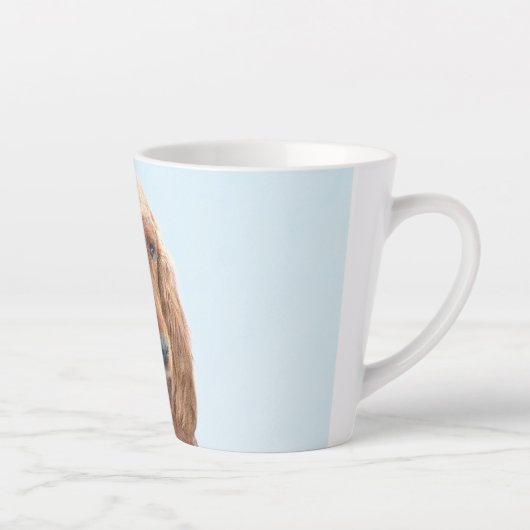 Irish Setter Painting - Niedliche Original Dog Art Milchtasse (Rechts)