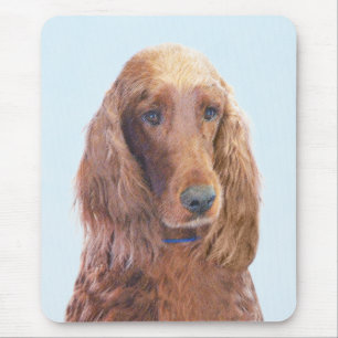 Irish Setter Painting - Niedliche Original Dog Art Mousepad