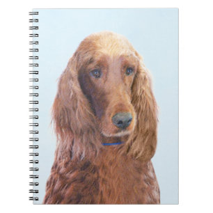 Irish Setter Painting - Niedliche Original Dog Art Notizblock