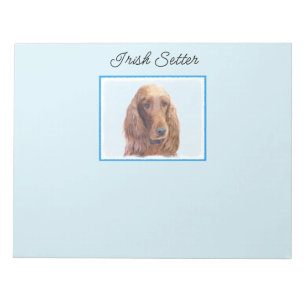 Irish Setter Painting - Niedliche Original Dog Art Notizblock
