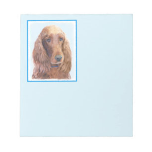 Irish Setter Painting - Niedliche Original Dog Art Notizblock